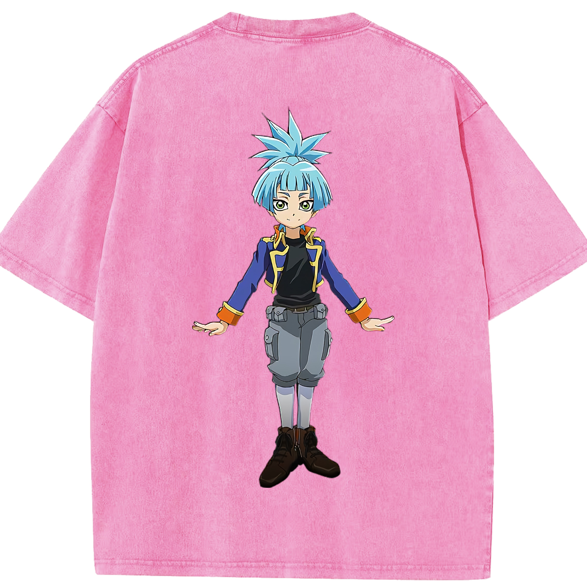 （画像用） 遊☆戯☆王 Yu-Gi-Oh! 綿100% ヴィンテージ風 半袖Tシャツ（背面プリント）